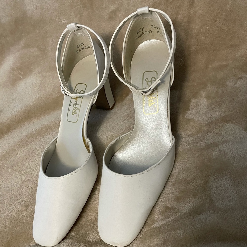 White Matte Heels